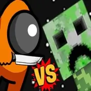 Among Vs Creeper Fight