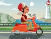 City Scooter Ride Colori...