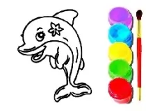 Dolphin Coloring Book