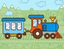 Trains For Kids Coloring